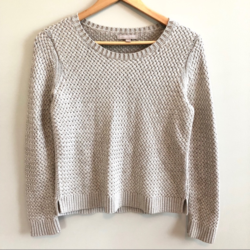 {Banana Republic} Heavy Knit Crew Neck Sweater